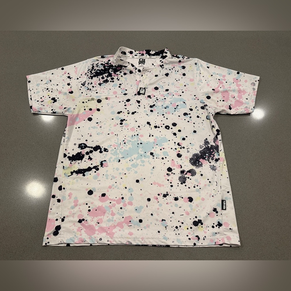 Greater Half Splattered Paint Golf Top *EXCELLENT CONDITION*